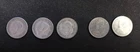 5 Silver Canadian Dimes 1944, 1947, 1950, 1968, 1967