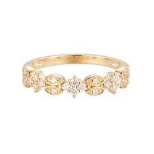 14K Yellow Gold Natural Diamond Wedding Band MZ6162