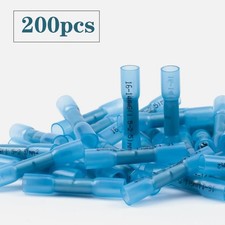 200pcs Heat Shrink But Connector Waterproof Electrical Wire Marine Butt Splice