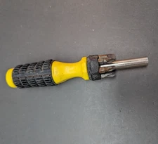 Black Yellow Tools 6 In 1 Screwdriver Set Multi Bit Flat Heads Philips