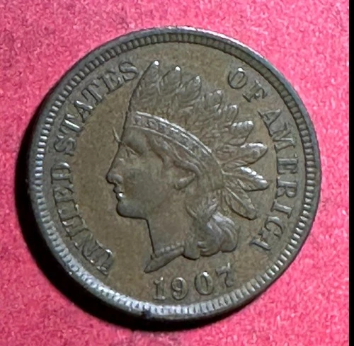 1907 US Indian Head Cent! XF! SHARP! Old US Coin!
