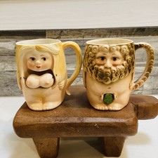 Vintage Spencer's Gifts Japan Betty ,Adam ,Swinging Boobs Novelty Mugs READ DESC