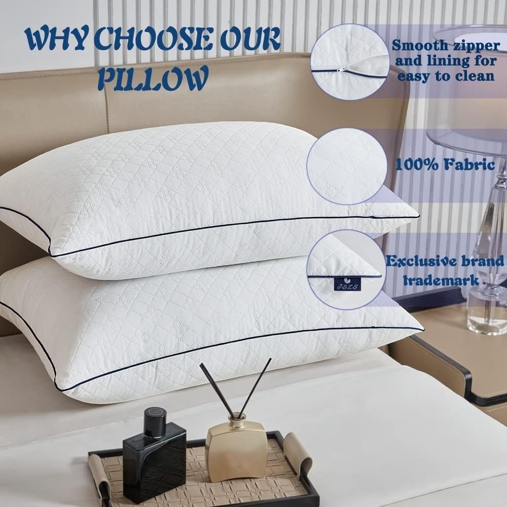 Juego De 2 Almohadas Tamano Estándar, Almohadas Paquete De 2, Cooling Hotel NEW