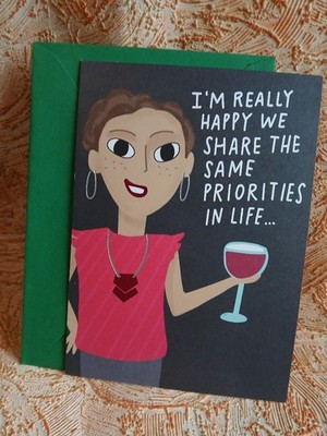 Paper Greetings Card I'm Really Happy We Share The Same Priorities In Life