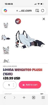 Youtooz * Loona * Helluva Boss * Weighted Plush 16” * New | eBay