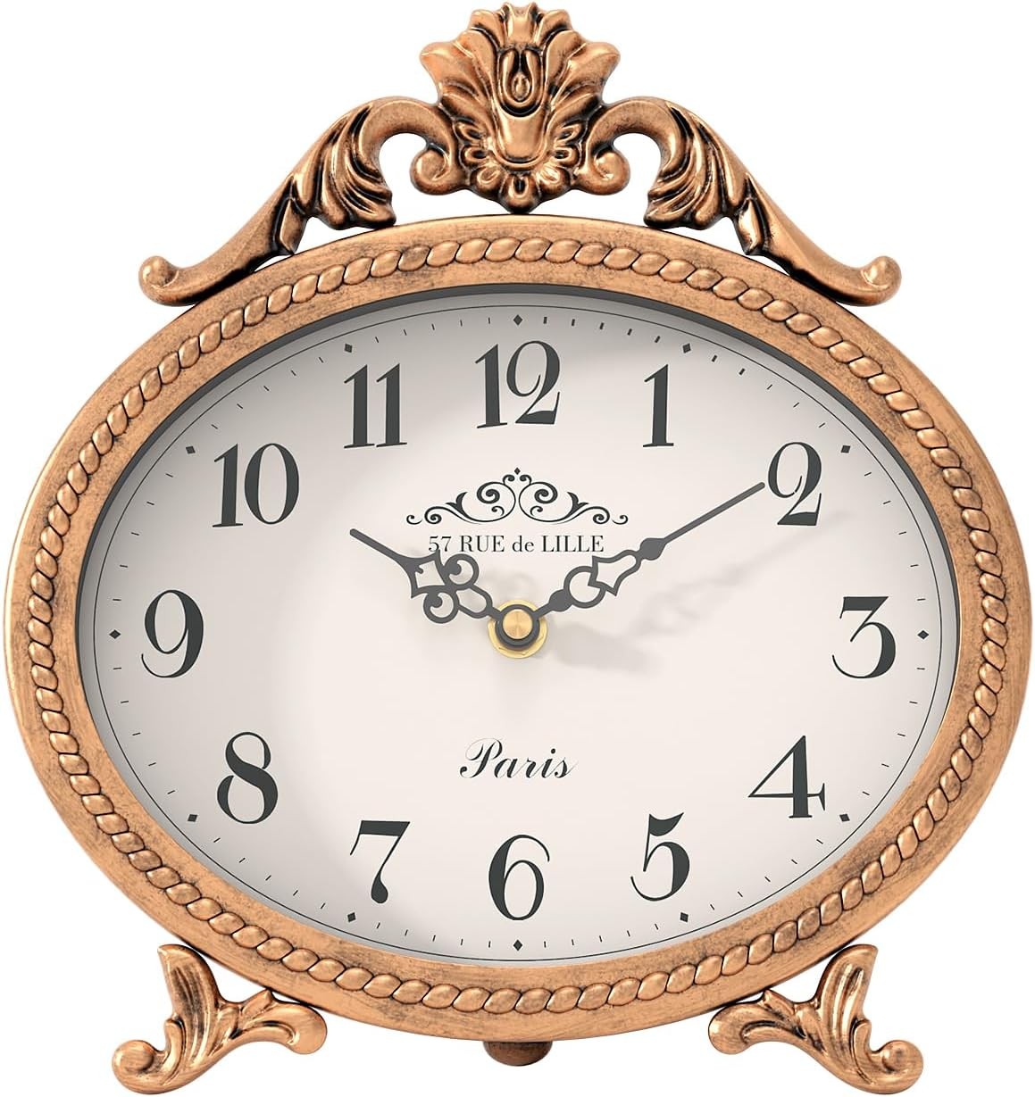 Vintage Table Clock on Stand,Desk and Shelf Decorative Clock