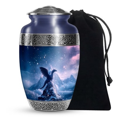 Baby Dragon Urn For Ashes For Dad & Mom Adult, Funeral Urns (10 Inch)