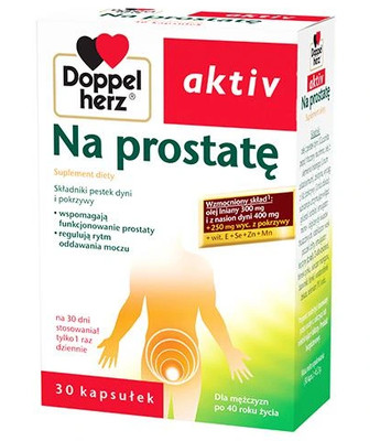 DOPPELHERZ AKTIV Für die Prostata 30/60/90 Kapseln Kürbiskernöl Brennnesselblätt