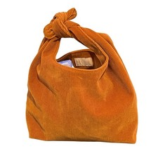Merit Beauty Signature Corduroy Makeup Bag Knot Tote Hobo Handbag Minimalist