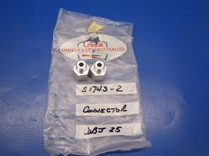Cessna 188 A188 Connector - Brake Line P/N S1743-2 NOS LOT OF 2 (0417-249)