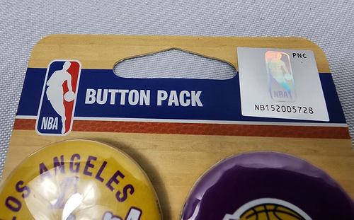 Los Angeles Lakers NBA Button Pins 4 Pack 1-1/4" Round - Picture 5 of 6