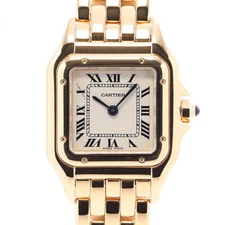 CARTIER Panthere SM 84783747 Silver Dial K18 Yellow Gold Women's Watch