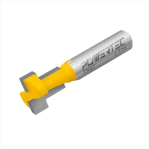 POWERTEC Carbide Tipped T Slot Router Bit, 7/16" x 3/16" x 1/4" Shank (73027) - Picture 2 of 8