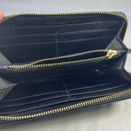 PRADA MILANO Black Saffiano Leather Zip Long Wallet Purse. #C3 - Picture 8 of 16