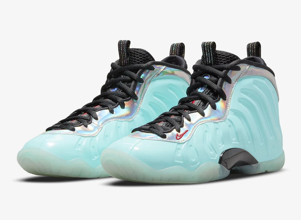 耐克 Air Foamposite Little Posite One GS Mixtape Teal Copa 蓝色 DH6490-400 女式 — 第 2/4 张图片