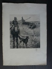 BOILOT ALFRED - GRAVURE ORIGINALE XIXEME D'APRES CORMON - LES GAULOIS