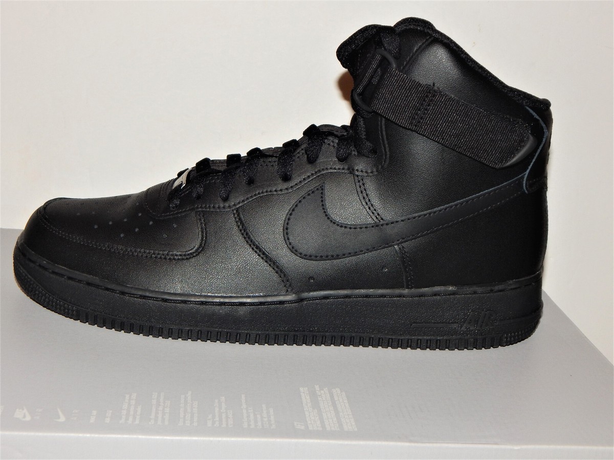 Nike Air Force 1 High '07 AF1 Shoes CW2290-001 Size 13 Black / Black