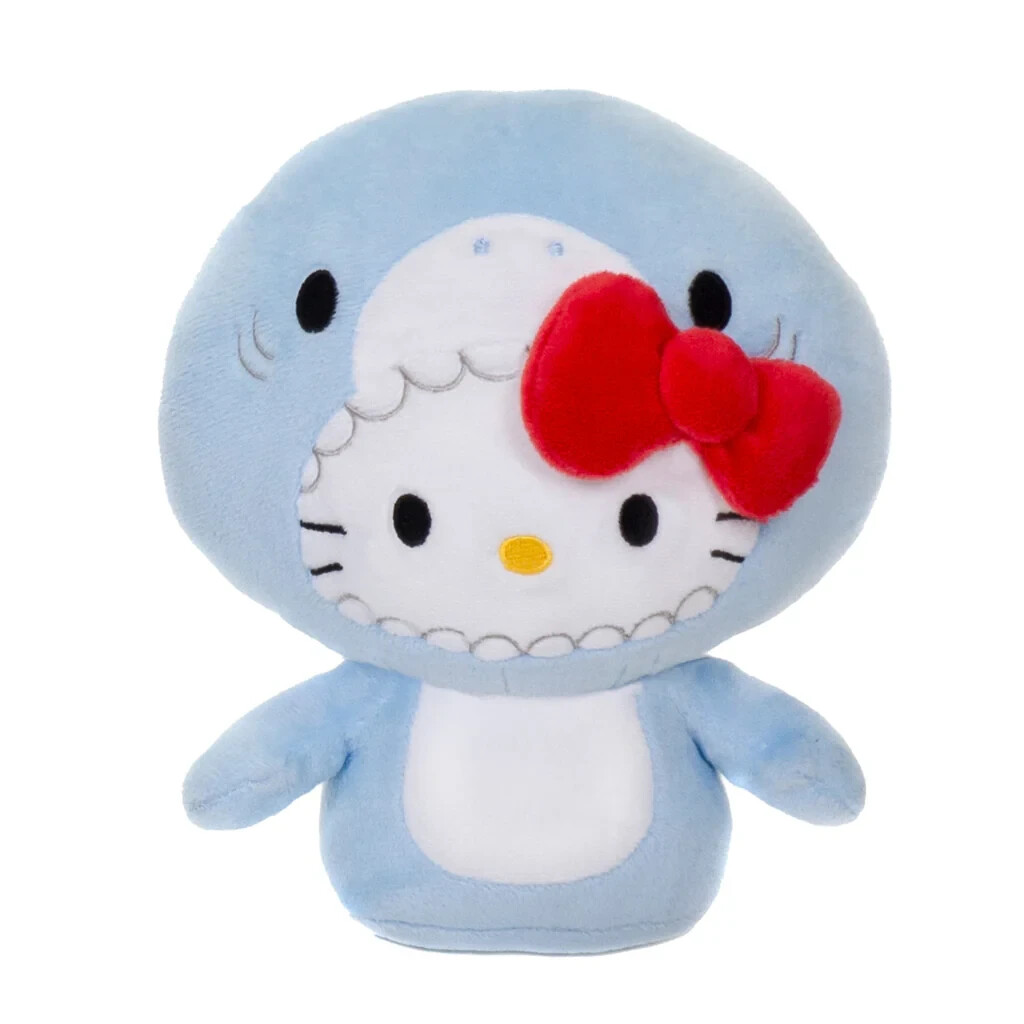 Hello Kitty Plush Toy Blue SHARK 6 inch Tall Super Cute Gift