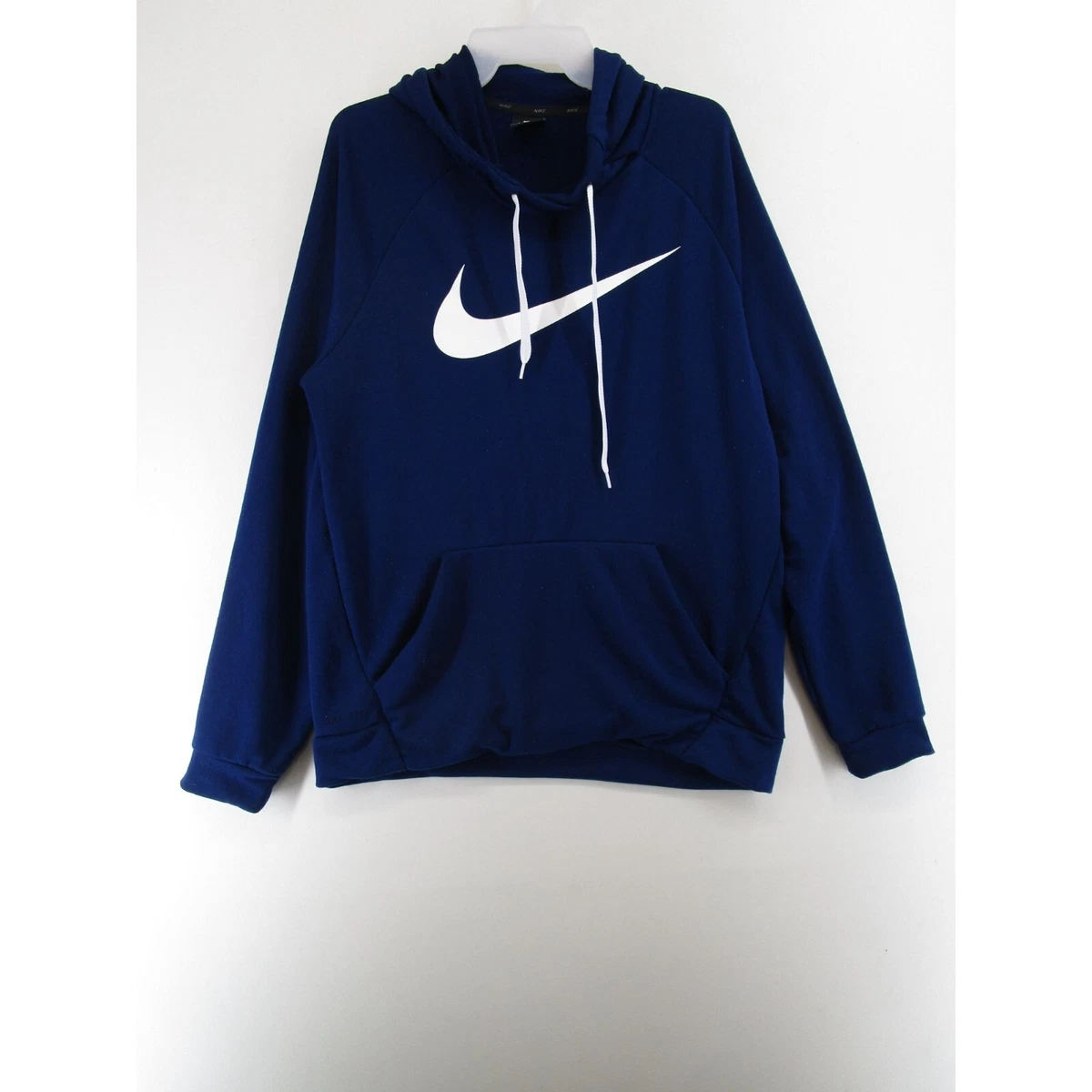 Nike Mens M Pull Over Drawstring Hooded Sweatshirt Navy