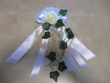 2 Antennenschleifen/Autoschleifen/Autoschmuck/Hochzeit/Kirchenbankschleifen 30cm