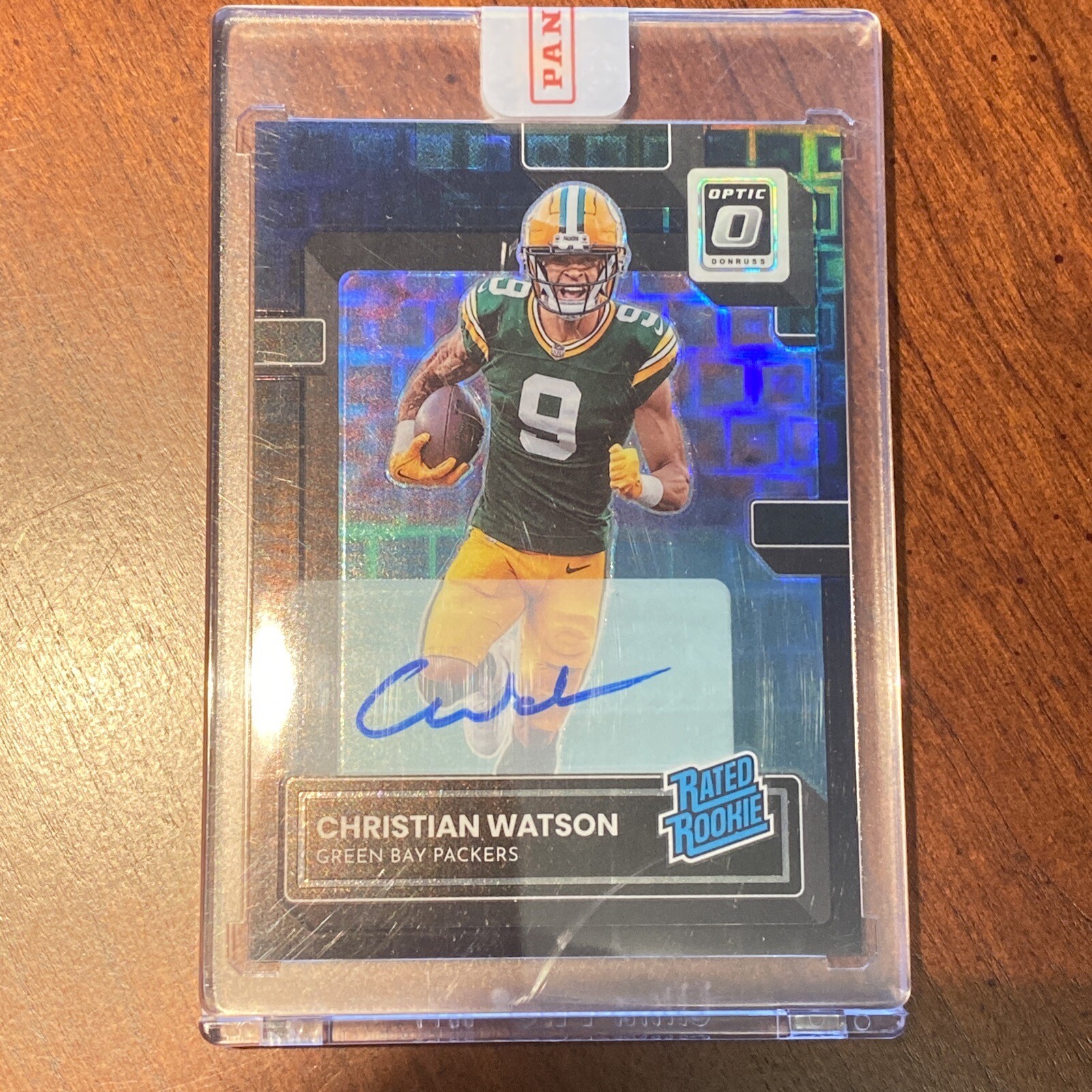 2022 Christian Watson Optic Rated Rookie RC Auto Black Pandora #5/25 Packers