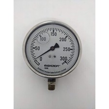 Ashcroft Pressure Gauge Model 1008 0-300 PSI Glycerin Filled 1/2" NPT