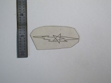 vtg 1960s 1970s Tattoo acetate stencil Bolt and Star SKY3