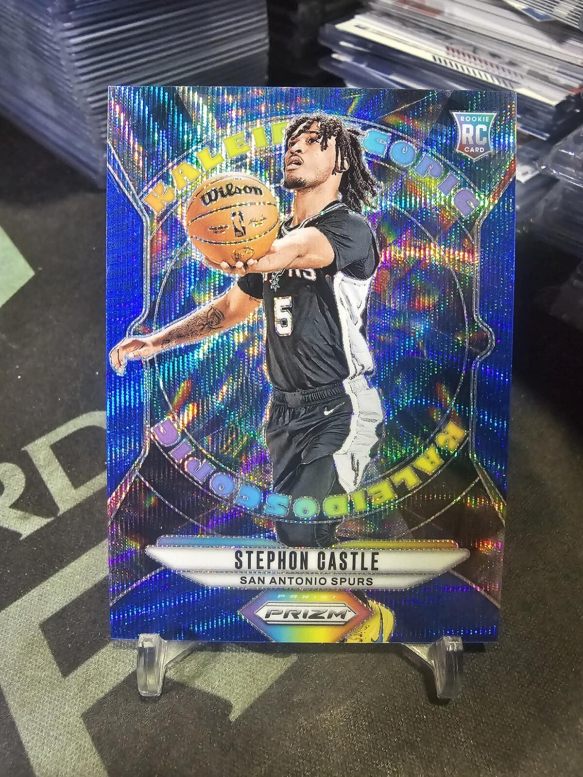 2024-25 Panini Prizm Stephon Castle Kaleidoscopic #19 Blue Wave Prizm 138/175!