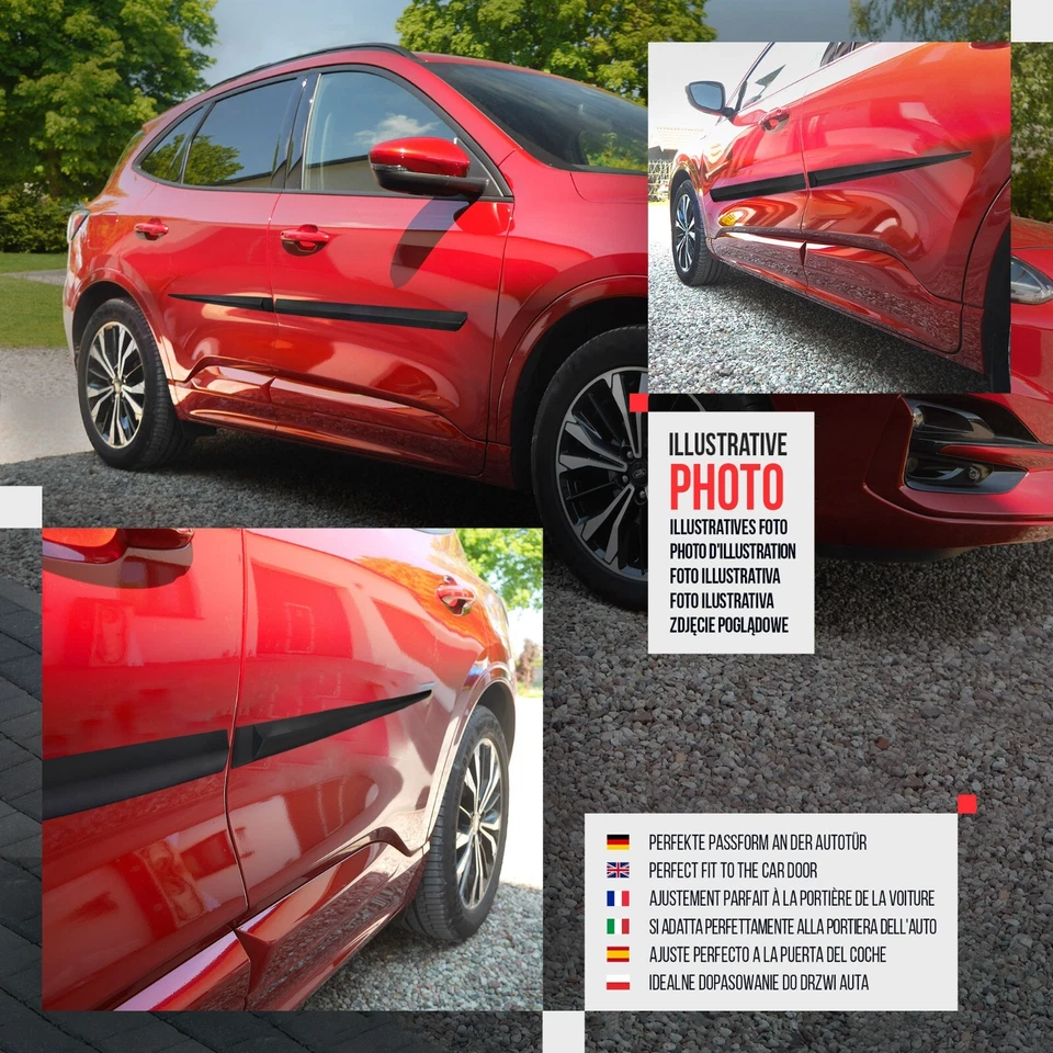 für OPEL ASTRA K 2016+ HATCHBACK SEITENSCHUTZLEISTEN SEITEN TÜRLEISTEN SCHWARZ - Bild 4 von 4