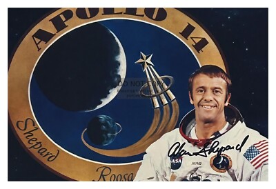 ALAN SHEPARD APOLLO 14 NASA ASTRONAUT AUTOGRAPHED 4X6 PHOTO