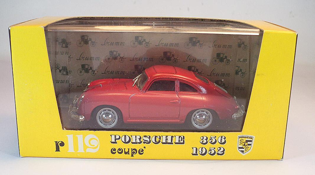 Brumm 1/43 R 119 Porsche 356 Coupe (1952) rot OVP #4295 | eBay