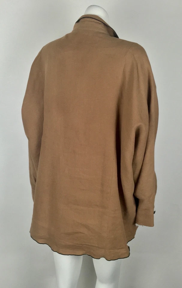 Louis Simon for LA Libellule 100% 亚麻 Lagenlook 夹克纽扣 — 第 3/4 张图片