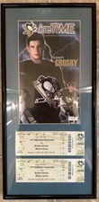 Sidney Crosby's First NHL Goal Framed Souvenir – 3x Stanley Cup Legend