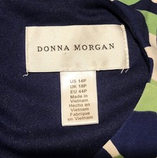 Jupe Longue Vintage Donna Morgan Gris Anthracite - Perles Brodées, Taille 16, Polyester, Occasion Très Bon état