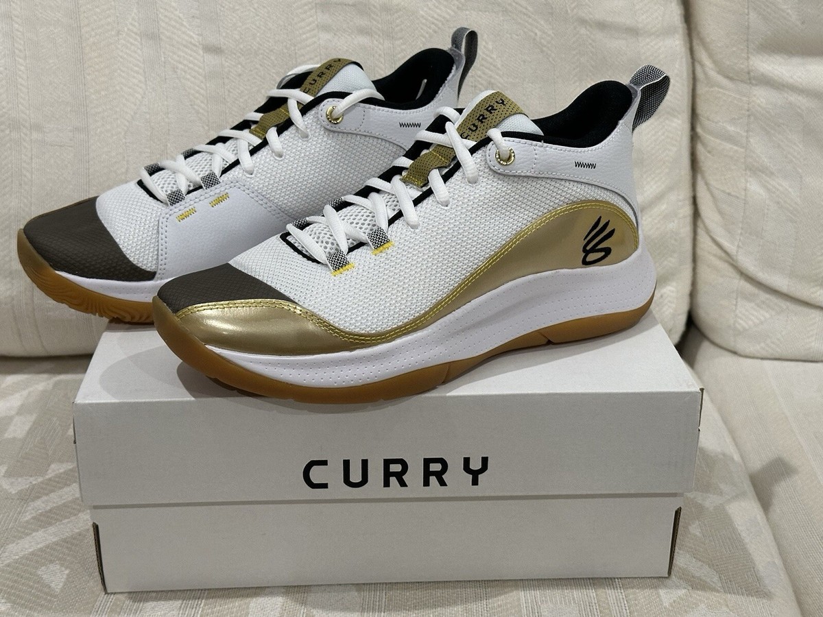 Size 7.5 - Under Armour 3Z5 NM White Metallic Gold for sale