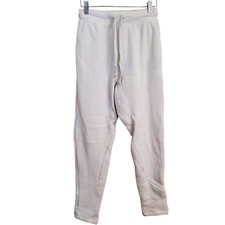 Alo High Waisted Sweatpants ivory off white Womens Size S Zip Pockets XLNT!