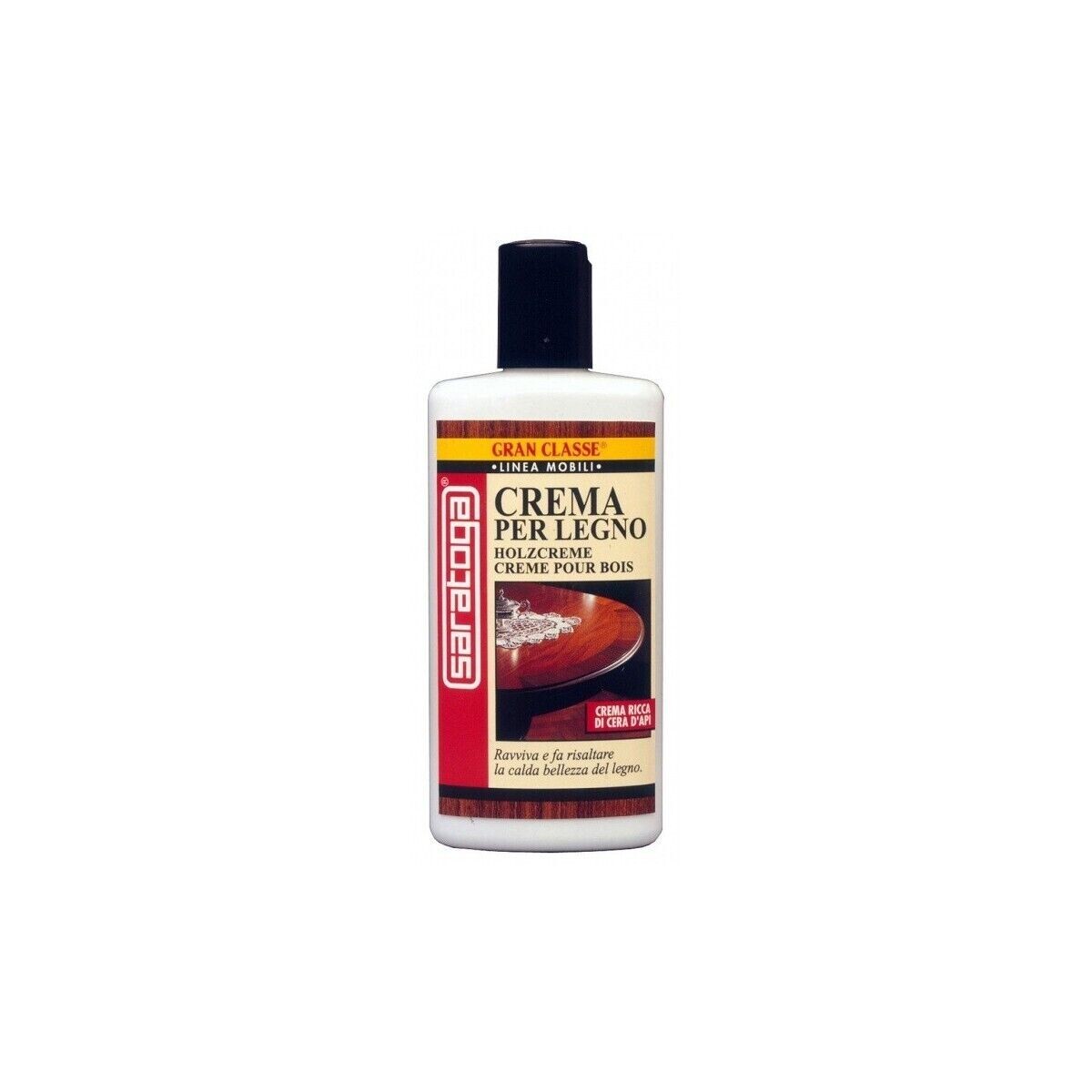 Crema Legno Saratoga Cera D'Api Riavviva Lucida Ml.250