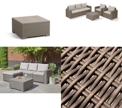 Allibert Par Keter California Rotin Outdoor Coffee Table Mobilier