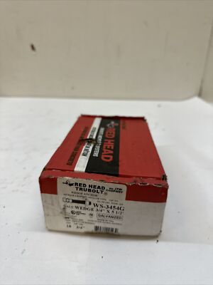 Red Head Ws-3454G Trubolt Wedge Anchor, 3/4'' Dia., 5-1/2'' L, Carbon 10PK