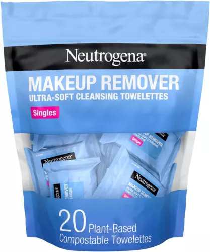 Neutrogena, Makeup Remover, Ultra-Soft Cleansing Towelettes,Singles,20Towelette