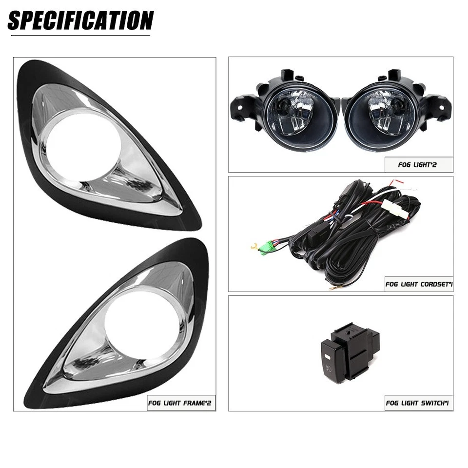 Luces antiniebla de parachoques luces de conducción para Nissan March/Micra 2013-2016 derecha e izquierda Foto 2 de 4