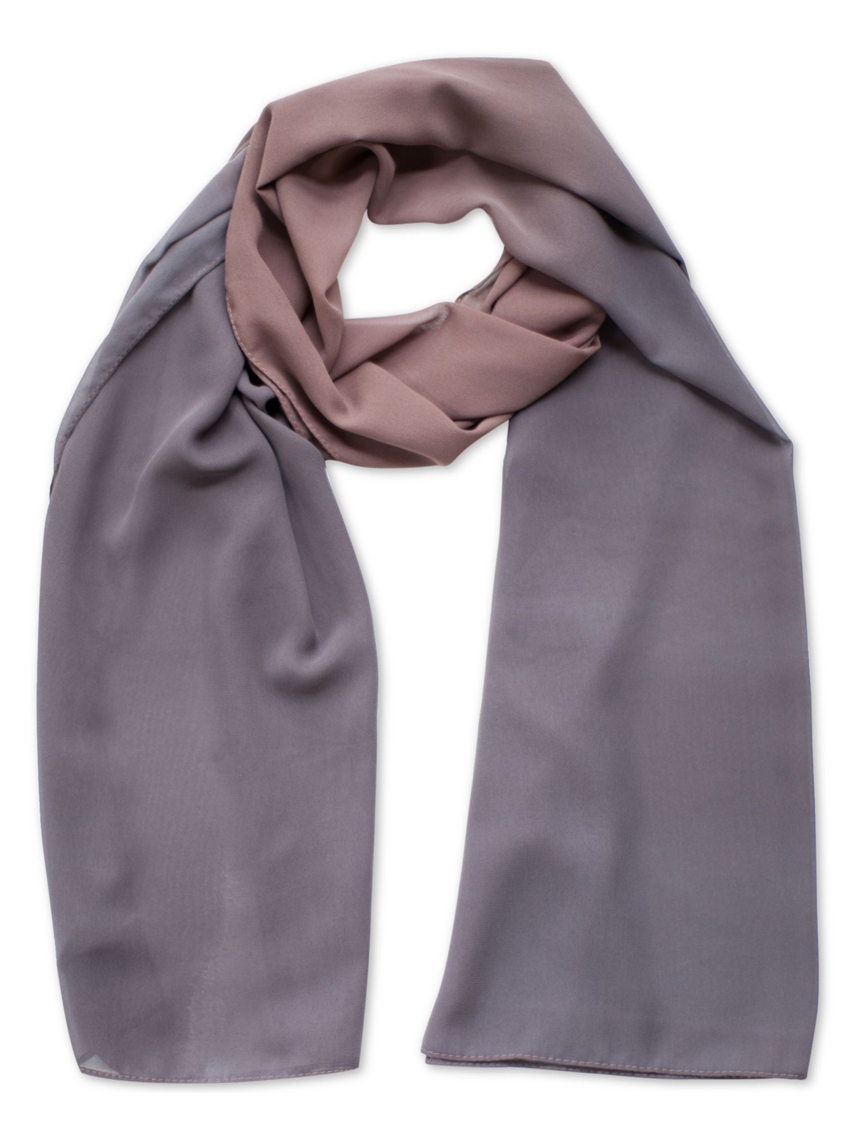 VERONA Женский розовый лилово-серый легкий шарф из полиэстера окрашенный вручную с эффектом омбре 1590₽