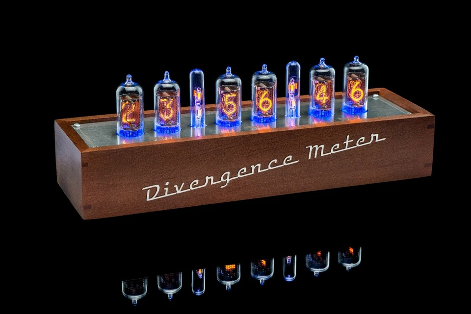 Z573M Nixie Tubes Clock in Wooden Case Divergence Meter mini [RGB, USB, Musical] - Image 3 of 4
