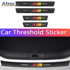 Carbon Fiber Door Sill Plate Guard Cover Sticker For Toyota For Honda For Nissan