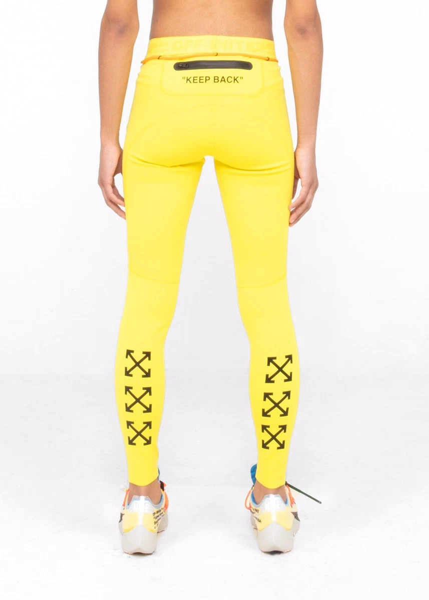 Nike X Off White NRG Leggings Yellow Tights S New Super Beautiful!