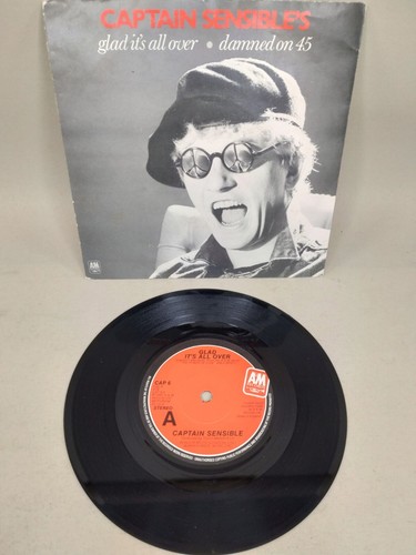 Captain Sensible - Glad It's All Over / Damned On 45 - 7" Vinyl Schallplatte - Sehr guter Zustand +