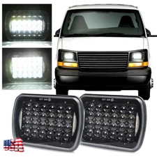 Fit for GMC Savana 1500 2500 3500 Safari Van Newest 2PC 130W 7x6" Led Headlights