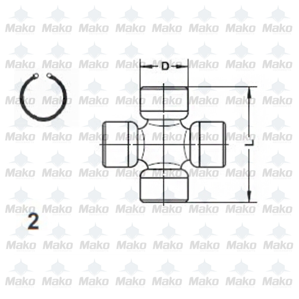 Driveshaft Universal Joint 33mmx103mm for Isuzu NPR 8-98033