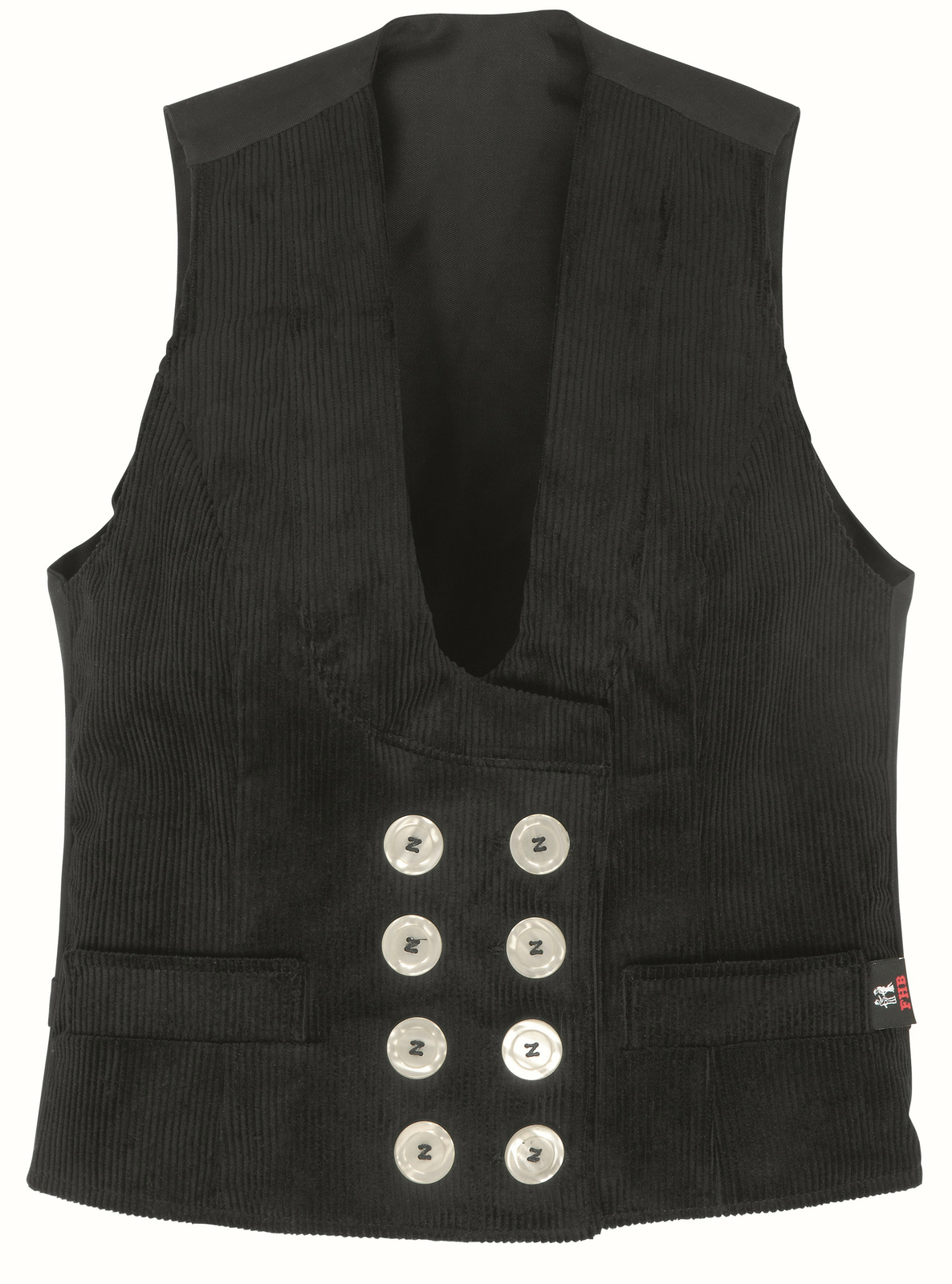 FHB Chaleco de Gremio Mujer Hilde Piloto Doble Hilo 20 Negro Riñones Mujer 20015