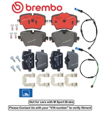 Front & Rear Brake Pad OES Ceramic +Sensor for BMW 230i 330e 330i / xDrive